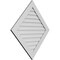 Ekena Millwork Diamond Surface Mount PVC Gable Vent: Functional, w/ 3-1/2"W x 1"P Standard Frame, 42"W x 42"H GVPDI42X4201SF - alternate 3